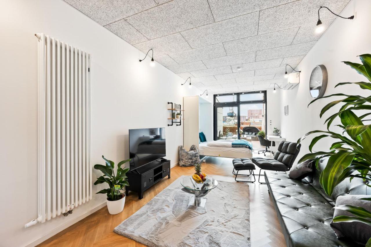 Lit Living - Luxus Loft - Box Spring - Air Con - Bbq - Panorama Daire MHG Dış mekan fotoğraf