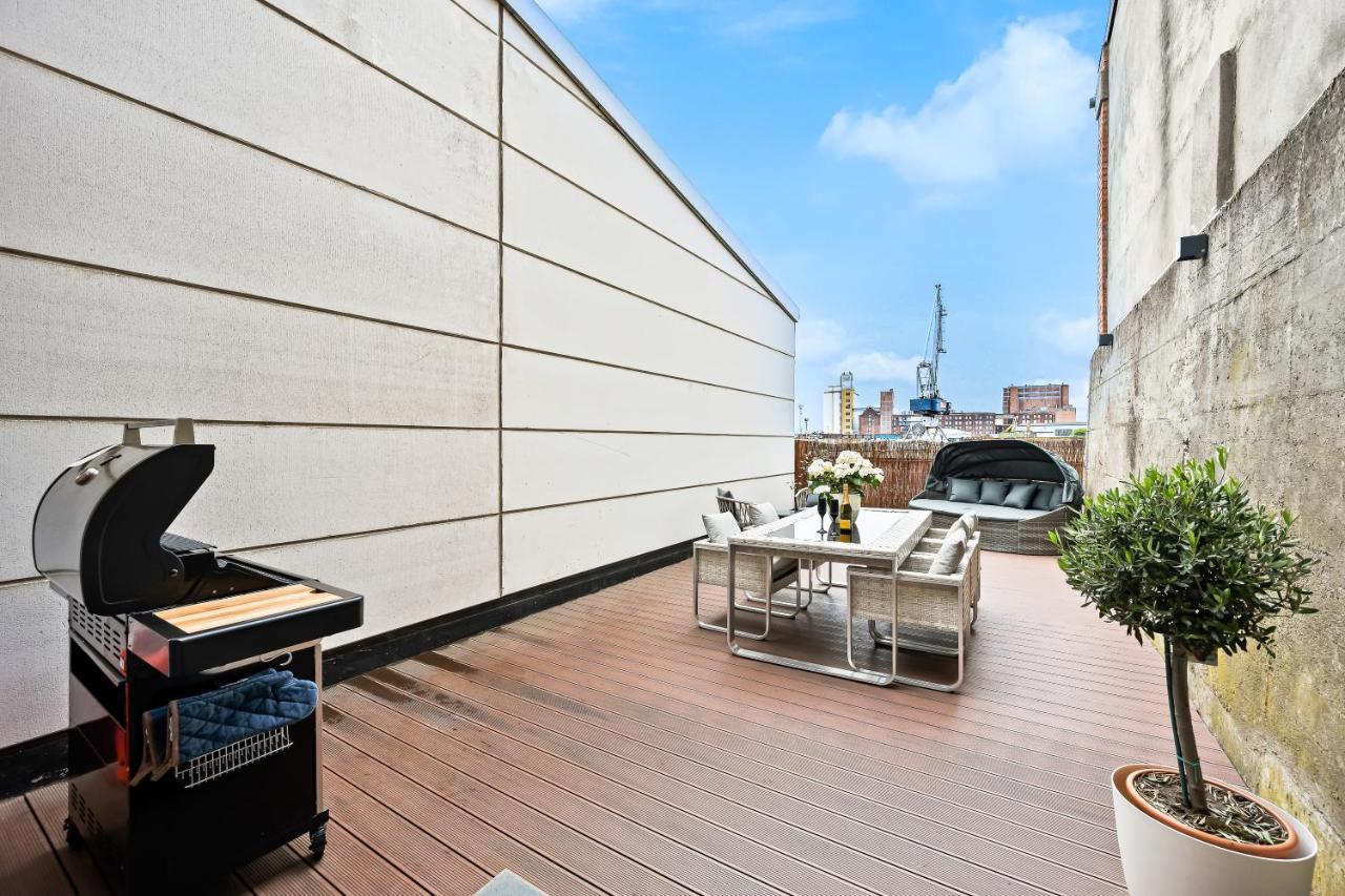 Lit Living - Luxus Loft - Box Spring - Air Con - Bbq - Panorama Daire MHG Dış mekan fotoğraf