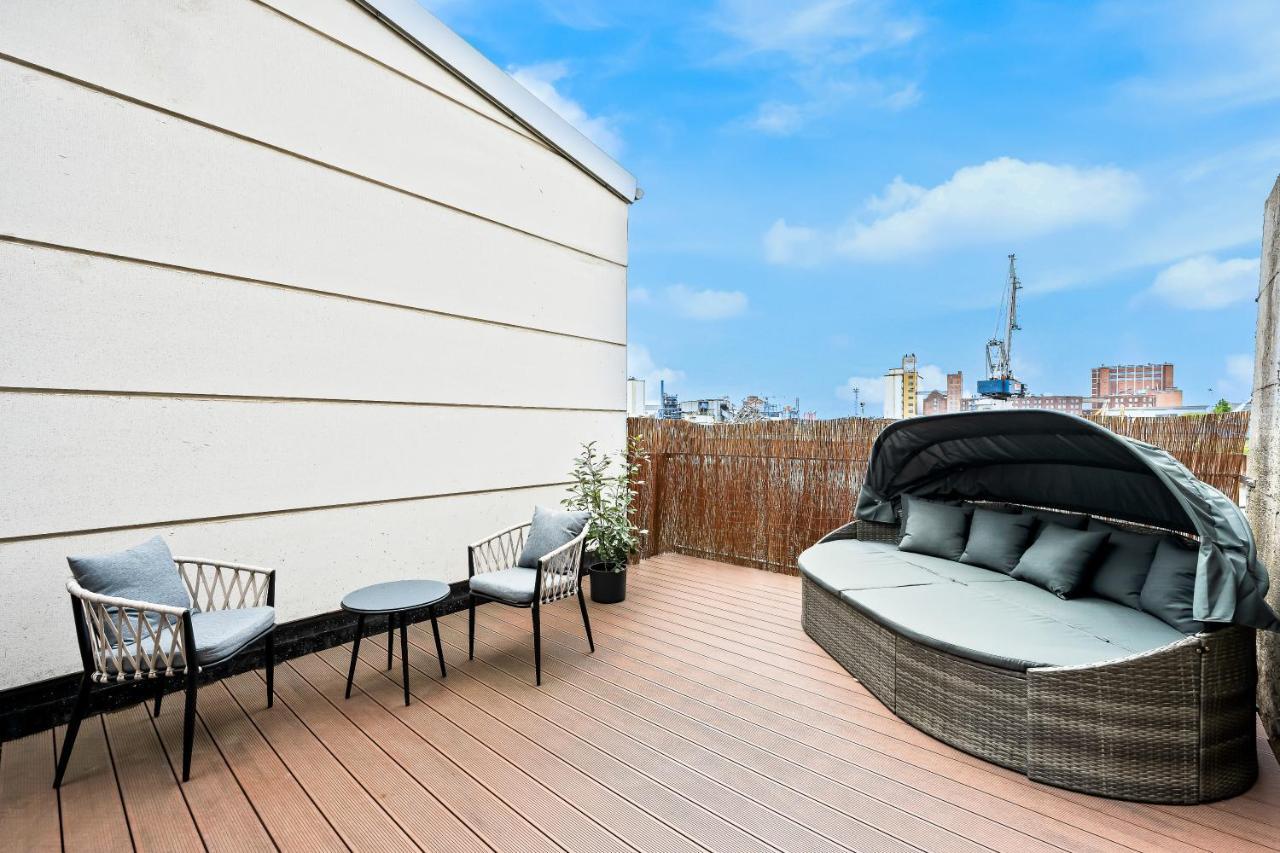Lit Living - Luxus Loft - Box Spring - Air Con - Bbq - Panorama Daire MHG Dış mekan fotoğraf